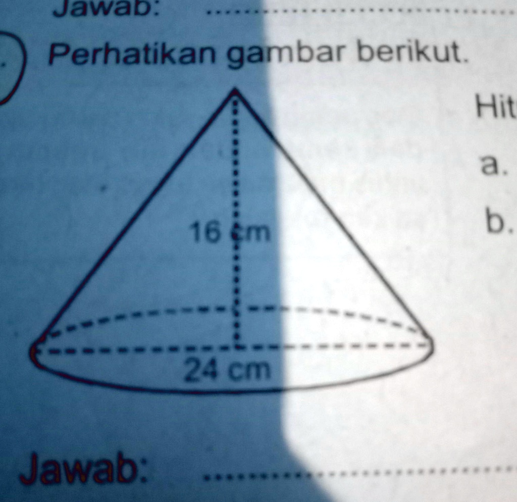 SOLVED: perhatikan gambar. hitunglah: a. panjang garis pelukis b. luas ...