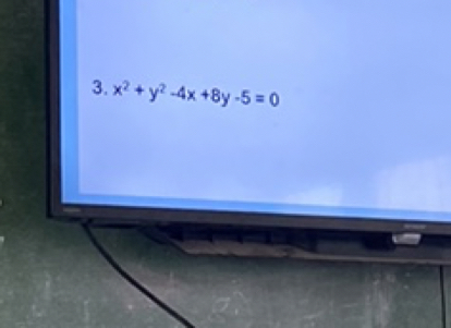 3. x^2 + y^2 -4x +8y -5 = 0