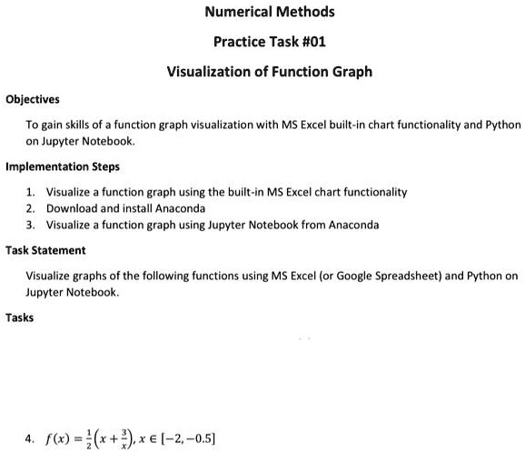 Numerical Methods Practice Task #01 Visualization of Function Graph ...