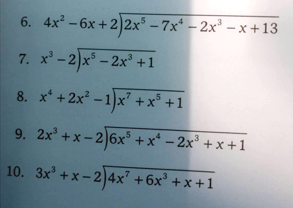 6 4x2 1 6x 2j2x5 7x4 1 2x3  x13 7 x 3 2jx5 2x3 1 8 2x2 ljx x5 1 9 2x x 2j6xx 1 2x3 ix oi 3x3 tx 24x 6x3 xl 99523