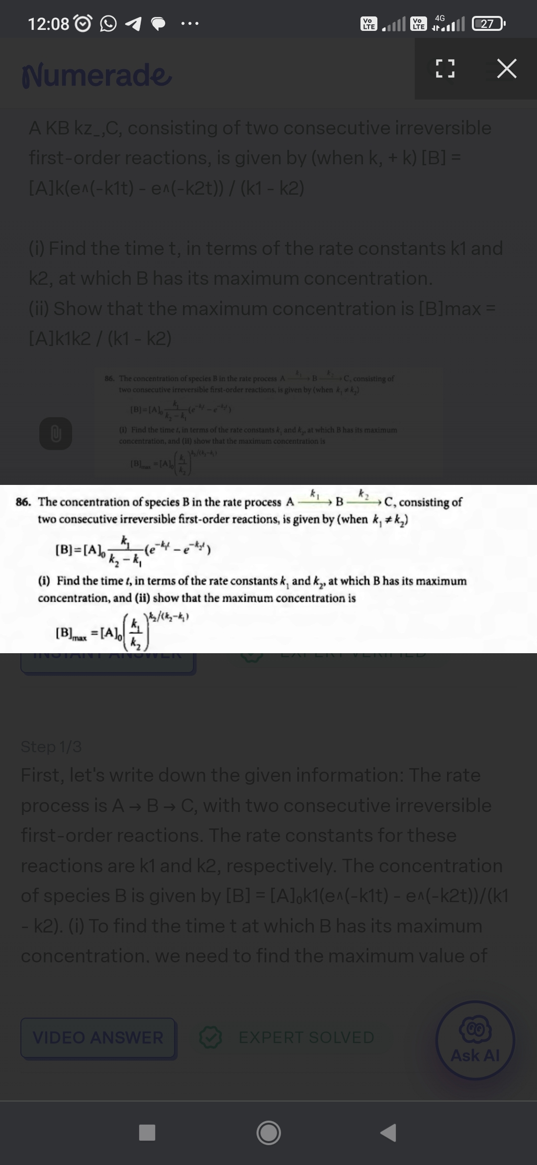 SOLVED: 4G 27 Numerade ? 𝐋 A KB kz,C, consisting of two consecutive ...