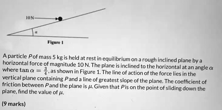 SOLVED A particle P of mass 5 kg is held at rest in equilibrium