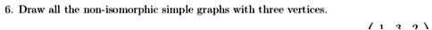 draw all the non isomorphic simple graphs with three frices 19867