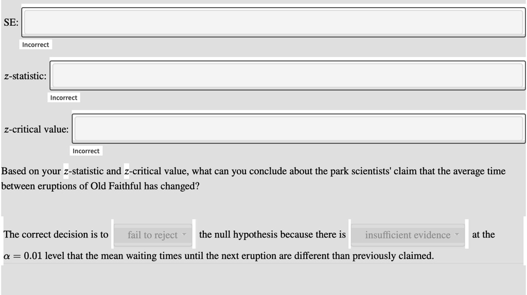 SOLVED zstatistic zcritical value Based on your zstatistic and z