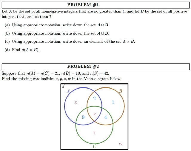 SOLVED: PROBLEM #1 Let be the set of all nonnegative integers that are ...