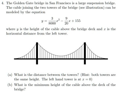SOLVED: The Golden Gate Bridge, San Francisco, is a suspension
