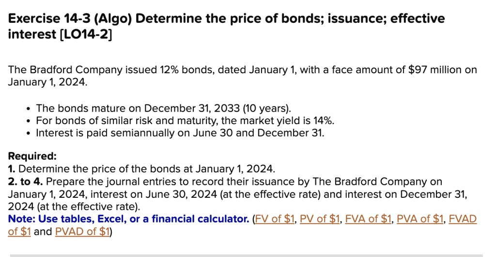 The Bradford Company Issued 12% Bonds, Dated January 1, With A Face ...