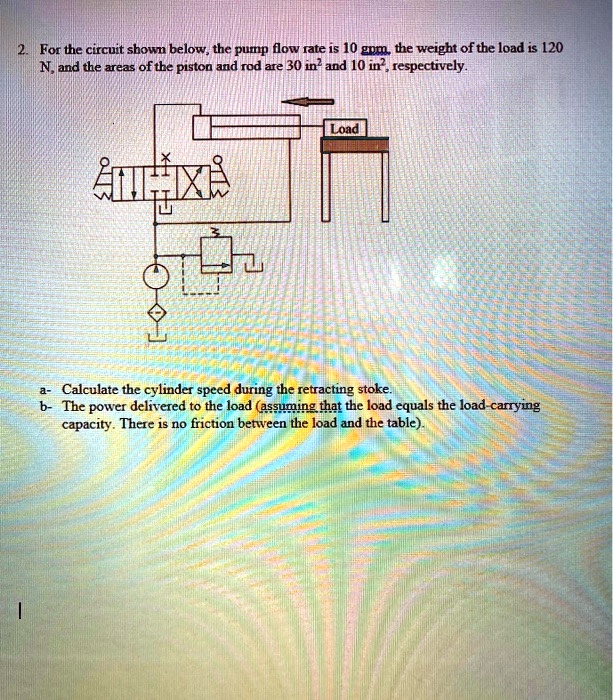 SOLVED 2. For the circuit shown below, the pump flow rate is 10 gpm