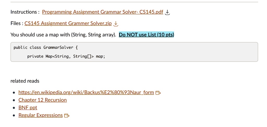 Instructions: Programming Assignment Grammar Solver- CS145.pdf Files ...