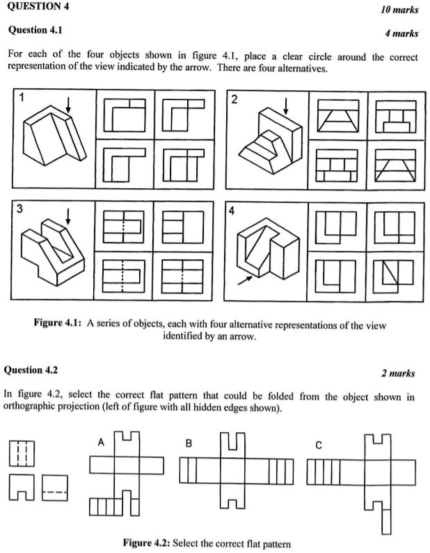 QUESTION 4 Question 4.1 10 marks 4 marks For each of the four objects ...