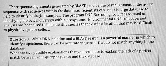 the sequence alignments generated by blast provide the best alignment ...