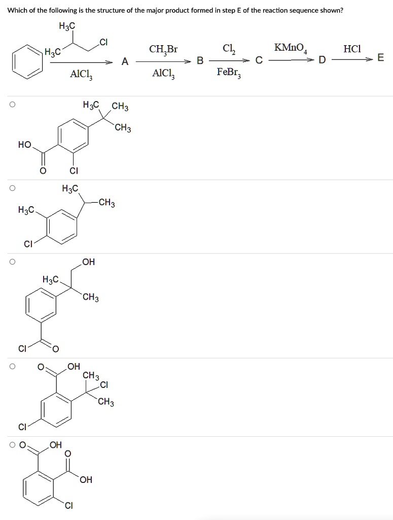 SOLVED:Which Of The Following Is The Structure Of The Major Product ...