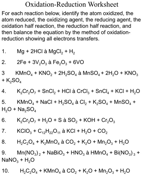 40-worksheet-7-oxidation-reduction-reactions-answers-worksheet-information