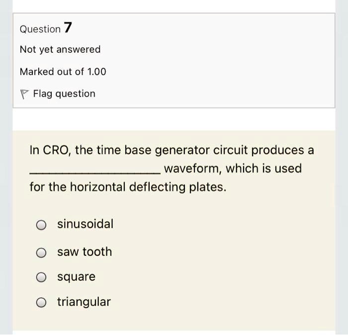 SOLVED Question 7 Not yet answered Marked out of 1.00 Flag question In