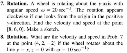 rotation wheel is rotating about the y axis with angular speed 20 sec ...