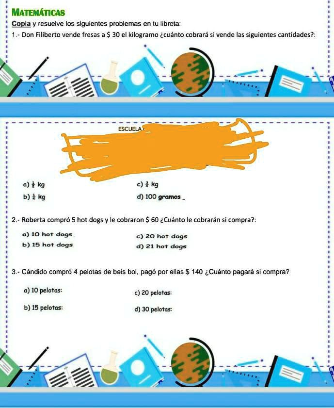 Solved Ayuda Porfa Es Para Hoy Matematicas Copia Y Resuelve Los