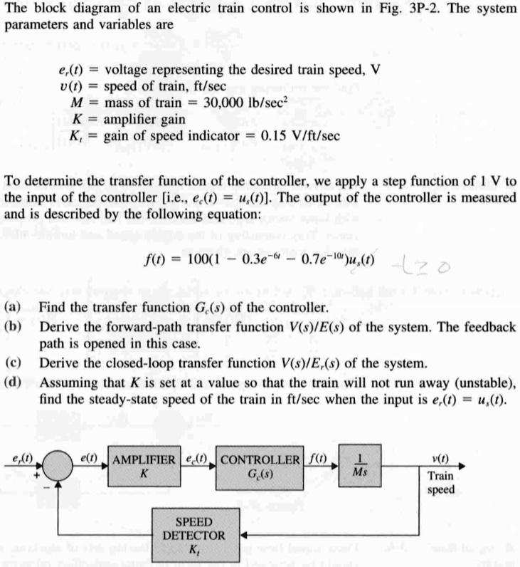 SOLVED Thanks for the help! The block diagram of an electric train