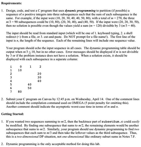 SOLVED: Design, code, and test a C program that uses dynamic ...