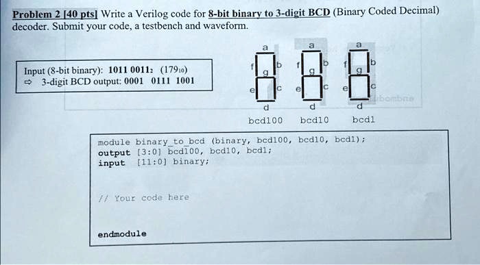 decimal to binary converter verilog 8 bit