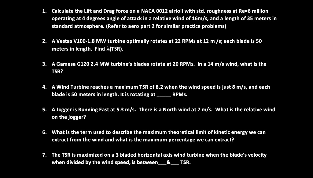 SOLVED: Calculate the Lift and Drag force on a NACA 0012 airfoil with ...