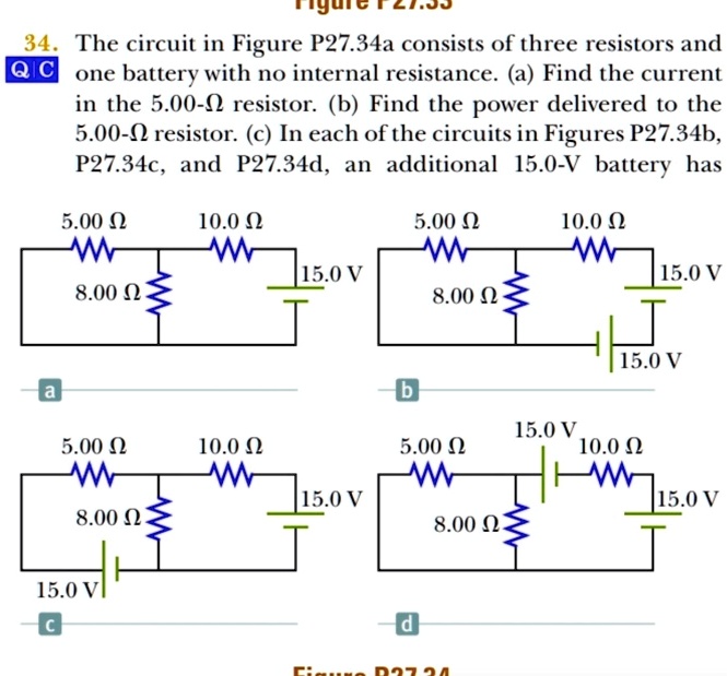 The Circuit In Figure P27.34a Consists Of Three Resistors And One ...