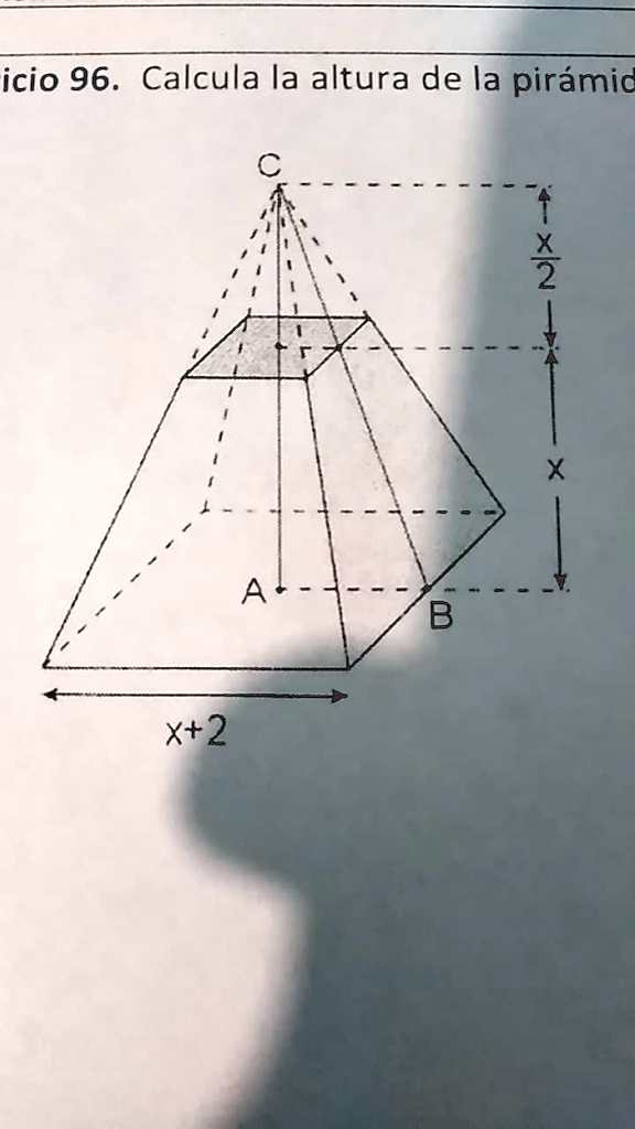 SOLVED: calcula la altura de la pirámide, sabiendo que BC=13cm icio 96 ...