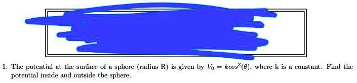 Solved The Potential At The Surface Of A Sphere Radius R Is Given By