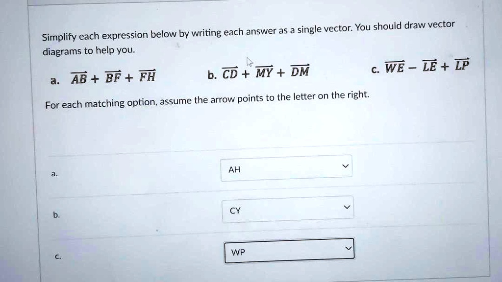 Simplify each expression below by writing each answer as a single ...