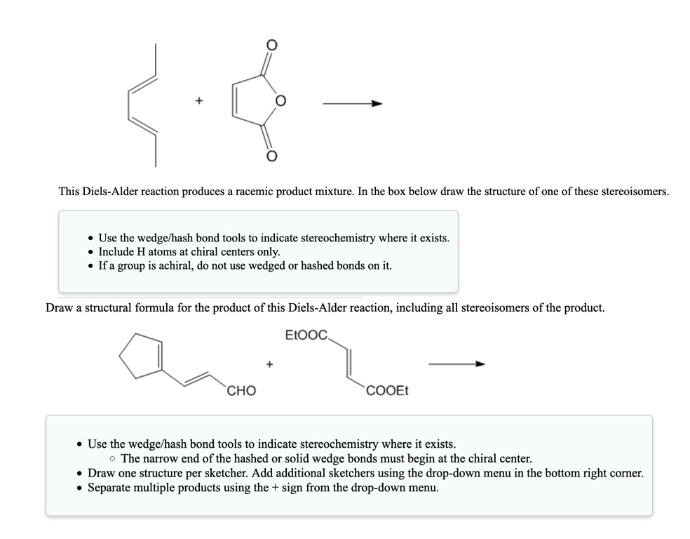 solved-this-diels-alder-reaction-produces-a-racemic-product-mixture
