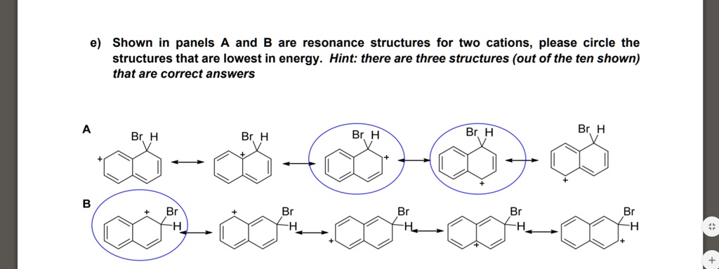 Shown in panels A and B are resonance structures for … - SolvedLib