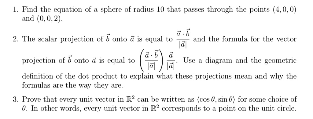 SOLVED: Find the equation of sphere of radius 10 that passes through ...