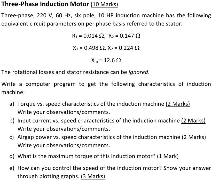 Three-Phase Induction Motor Solution