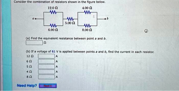 Consider the combination of resistors shown in the figure below. 12.0