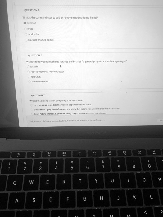 SOLVED: What is the command used to add or remove modules from a kernel ...