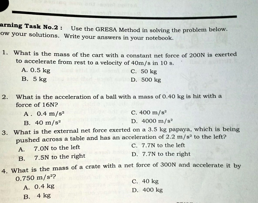 problem solving gresa method