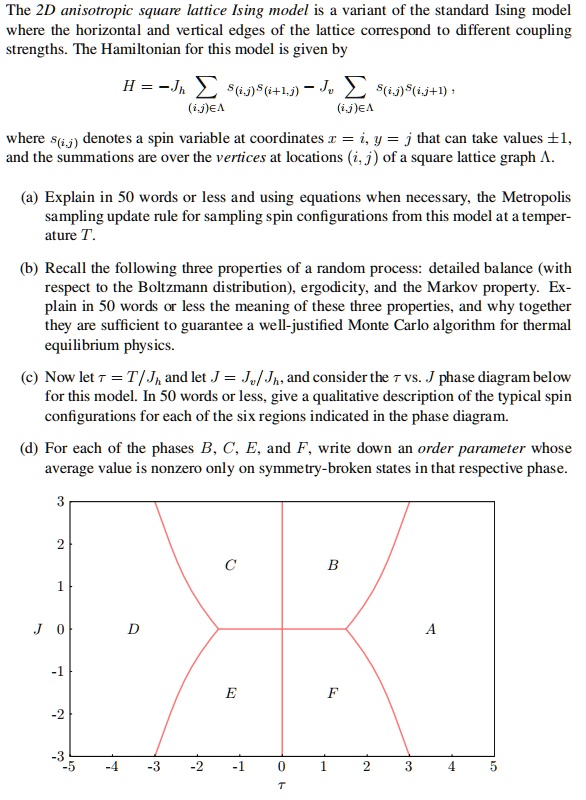 the 2d anisotropic square lattice ising model is a variant of the ...