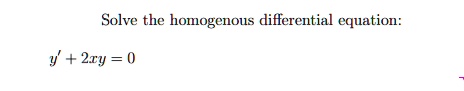 solve the homogenous differential equation v 21y 0 39053