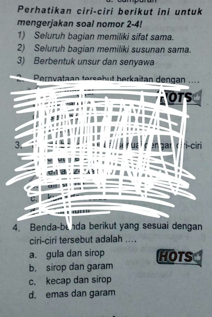 SOLVED: No 4 Tolong Yah Kak Itu Ada Ciri Ciri Na Uecc Perhatikan Ciri ...