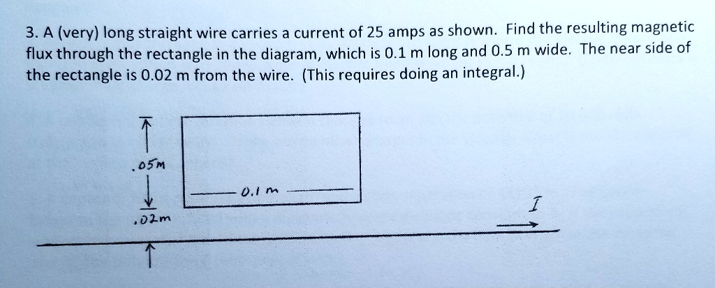 3 a very long straight wire carries a current of 25 amps as shown find ...