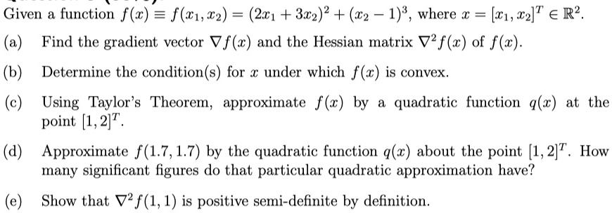 SOLVED: Given a function f(z) = f(11,82) (201 + 302)Â² + (12Â¹)Â³ ...