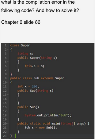 what is the compilation error in the following code? And how to solve ...
