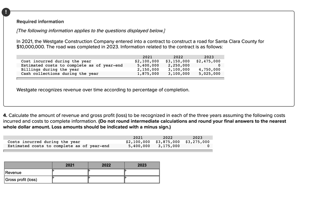 SOLVED Required information [The following information applies to the