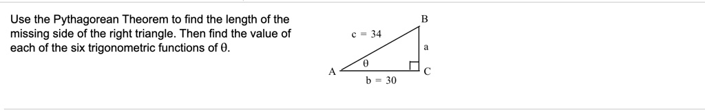 use the pythagorean theorem to find the length of the missing side of ...