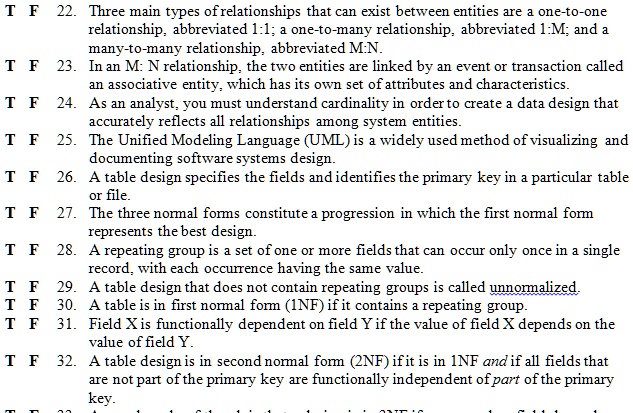 SOLVED: Please answer the following questions below with True/False: T ...
