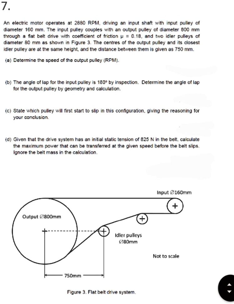 SOLVED An electric motor operates at 2880 RPM, driving an input shaft