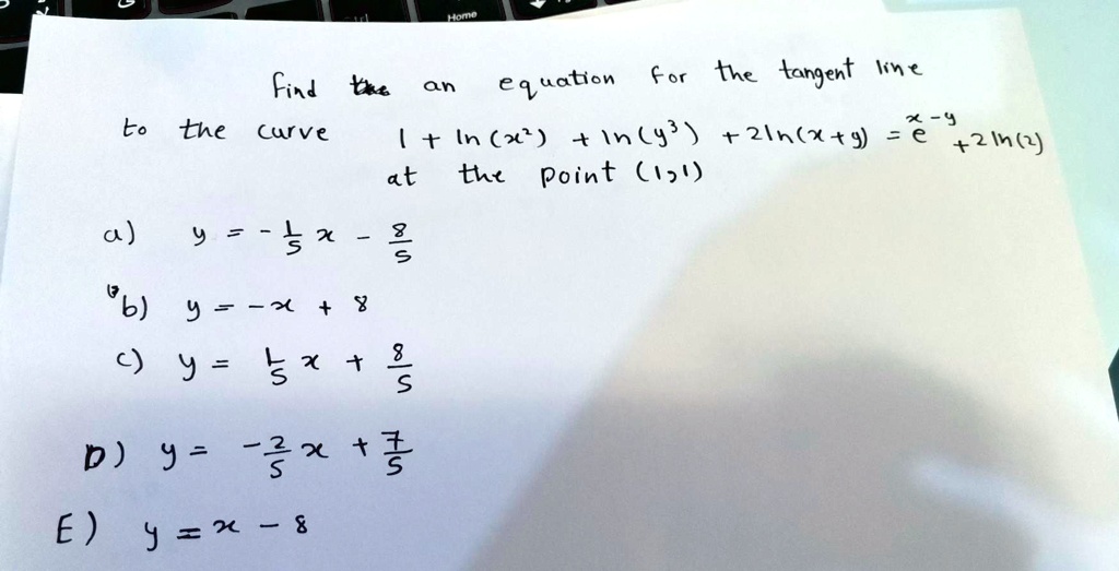 Solved Uation For Tne Tangent Iin A Find Tar An E9 Eo The 2 9 Curve I In X 4 In Y 2ln X 9 2in 1 At Tht Point 13 A Y Solved Uation For Tne Tangent Iin A Find Tar An E9 Eo The 2 9 Curve I In X 4 In Y 2ln X 9 2in 1 At Tht Point 13 A Y