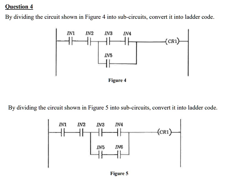 ladder code mnemonic code question 4 by dividing the circuit shown in ...