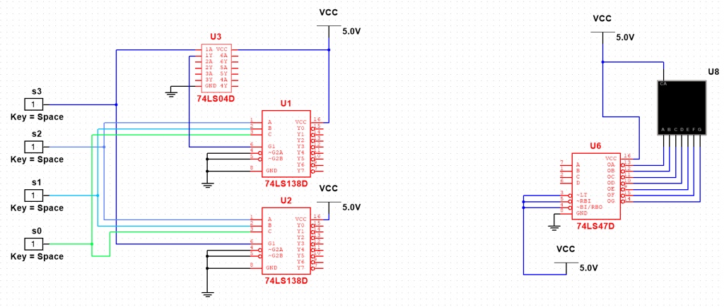 SOLVED: Using Multisim, how do I feed the output from a 4x16 decoder ...