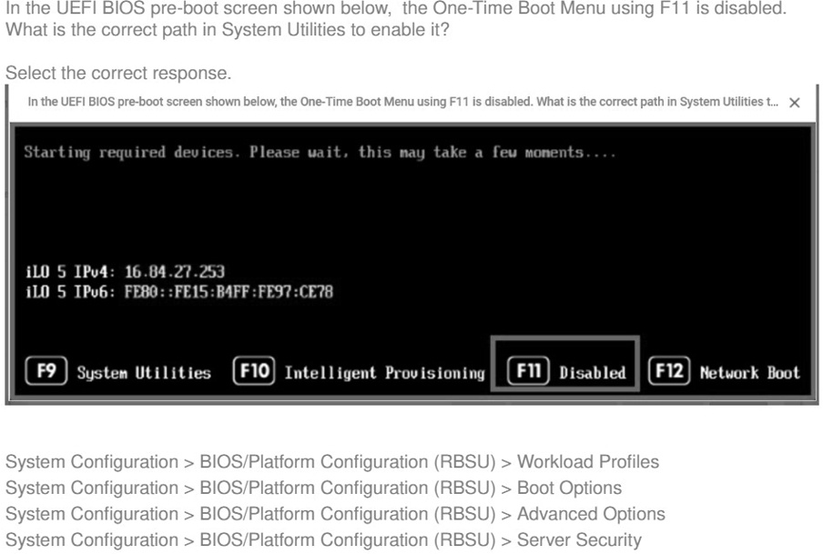 SOLVED In the UEFI BIOS preboot screen shown below, the Boot