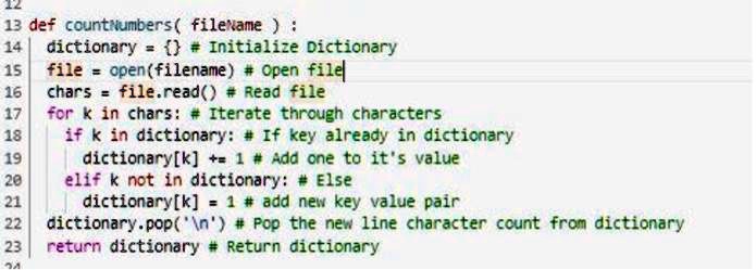 SOLVED: “`python def countNumbers(fileName): dictionary = # Initialize ...